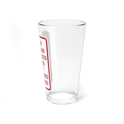 PBOT Road sign P4020 (Oregon) (Road Sign) Pint Glass 16oz - Go Mug Yourself