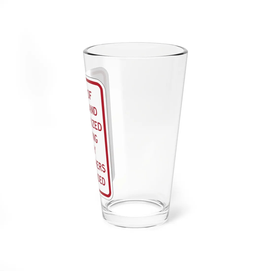 PBOT Road sign P4020 (Oregon) (Road Sign) Pint Glass 16oz - Go Mug Yourself