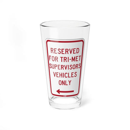 PBOT Road sign P4030 (Oregon) (Road Sign) Pint Glass 16oz 16oz - Go Mug Yourself