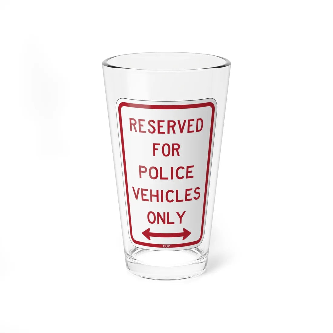 PBOT Road sign P4040D (Oregon) (Road Sign) Pint Glass 16oz 16oz - Go Mug Yourself