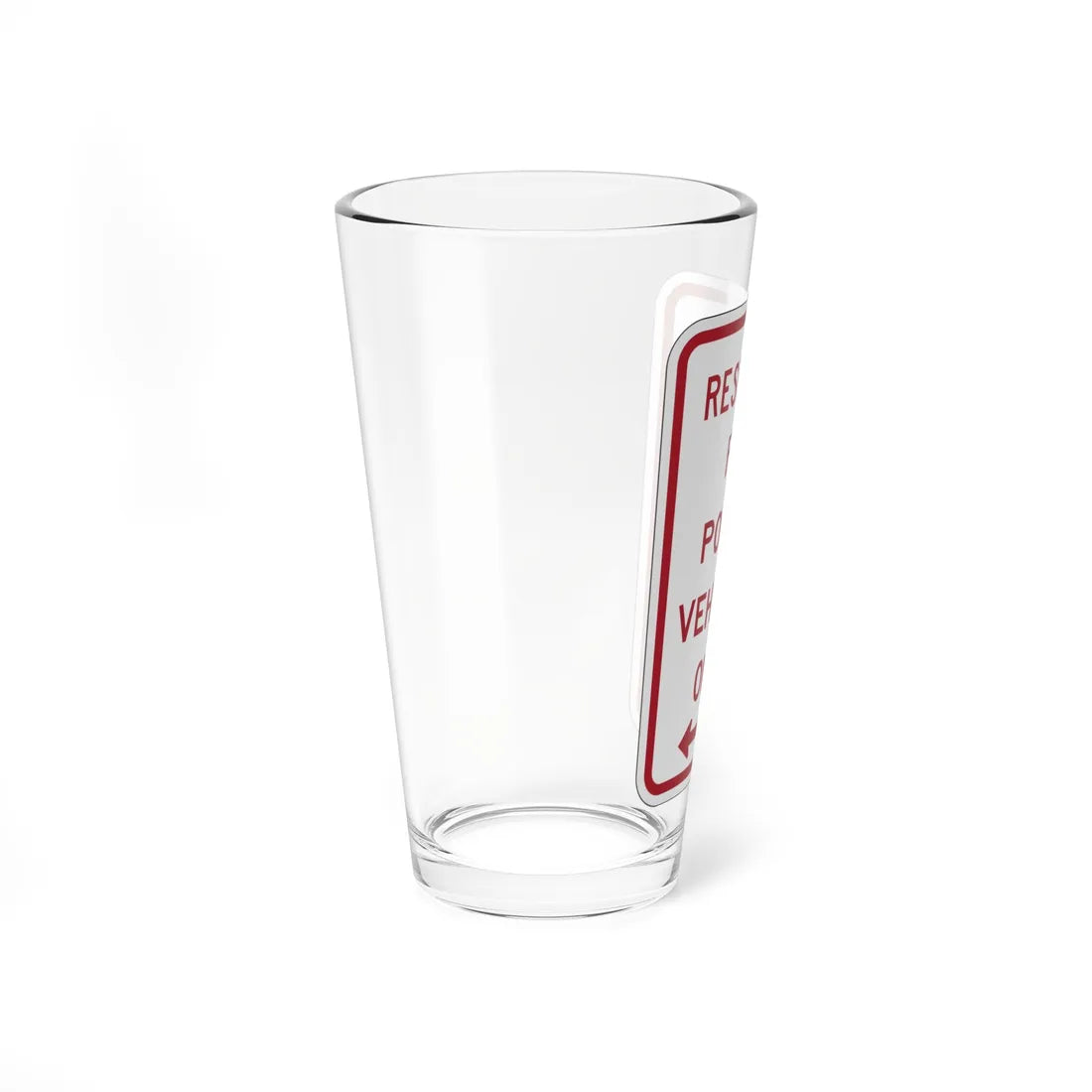 PBOT Road sign P4040D (Oregon) (Road Sign) Pint Glass 16oz - Go Mug Yourself