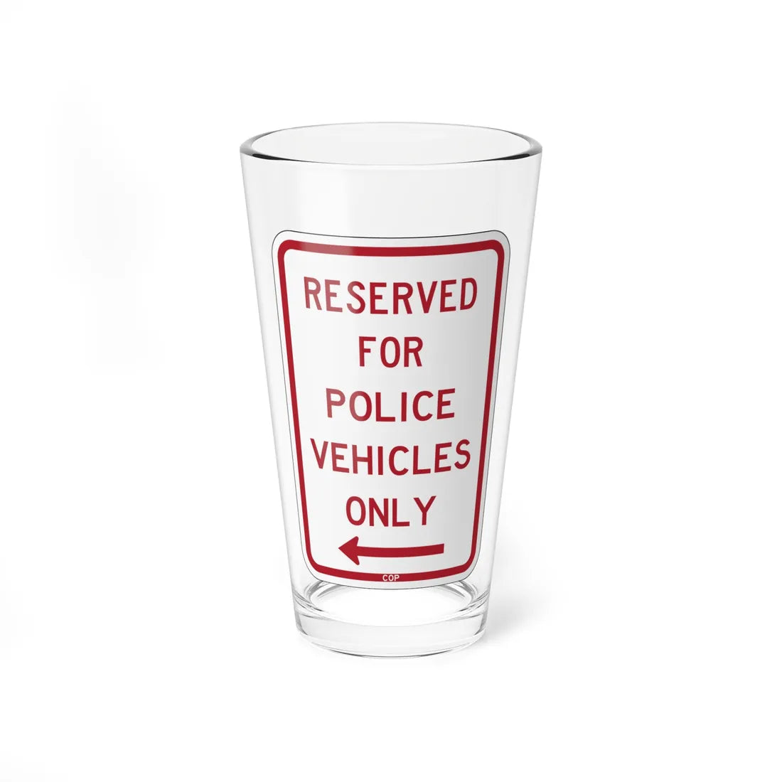 PBOT Road sign P4040L (Oregon) (Road Sign) Pint Glass 16oz 16oz - Go Mug Yourself