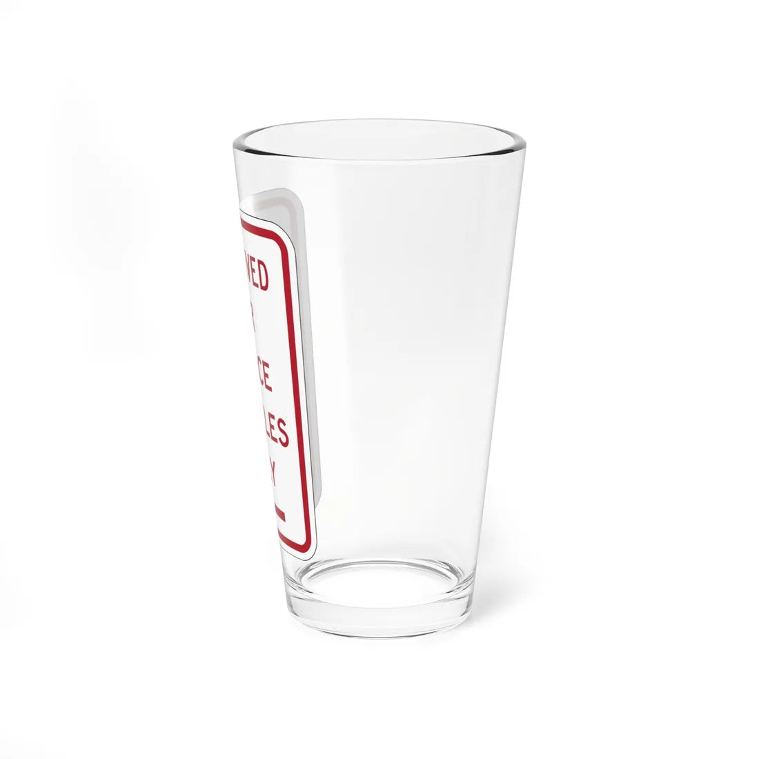 PBOT Road sign P4040L (Oregon) (Road Sign) Pint Glass 16oz - Go Mug Yourself