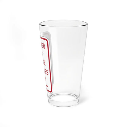 PBOT Road sign P4040L (Oregon) (Road Sign) Pint Glass 16oz - Go Mug Yourself