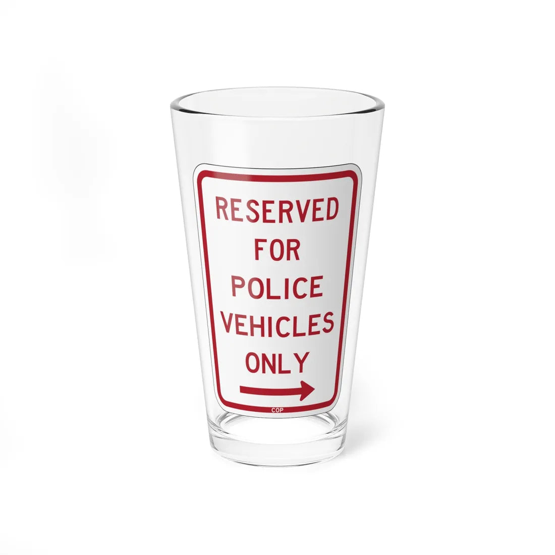 PBOT Road sign P4040R (Oregon) (Road Sign) Pint Glass 16oz 16oz - Go Mug Yourself