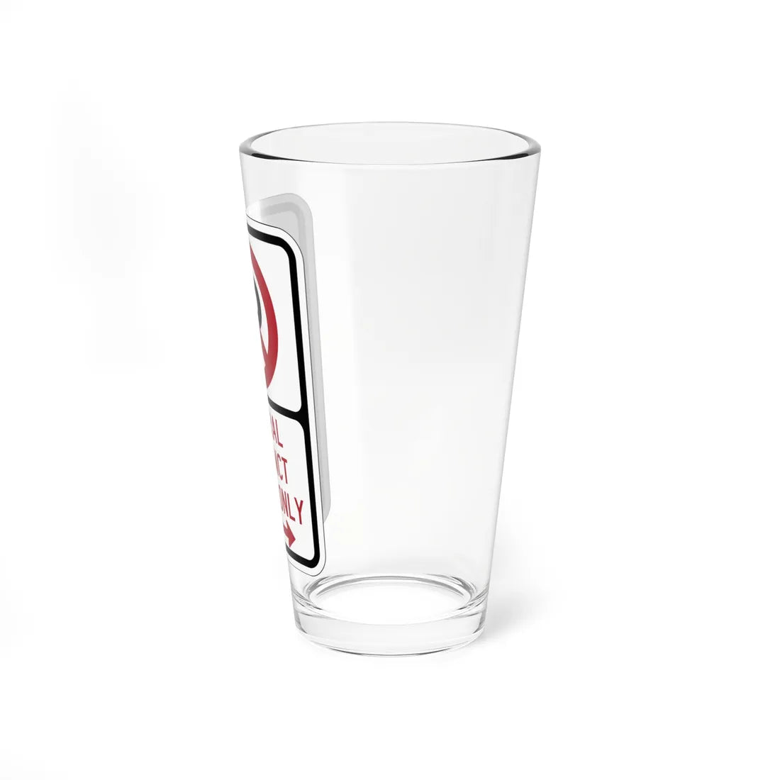 PBOT Road sign P4070D (Oregon) (Road Sign) Pint Glass 16oz - Go Mug Yourself