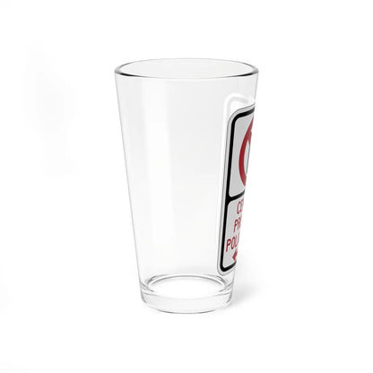 PBOT Road sign P4070L (Oregon) (Road Sign) Pint Glass 16oz - Go Mug Yourself