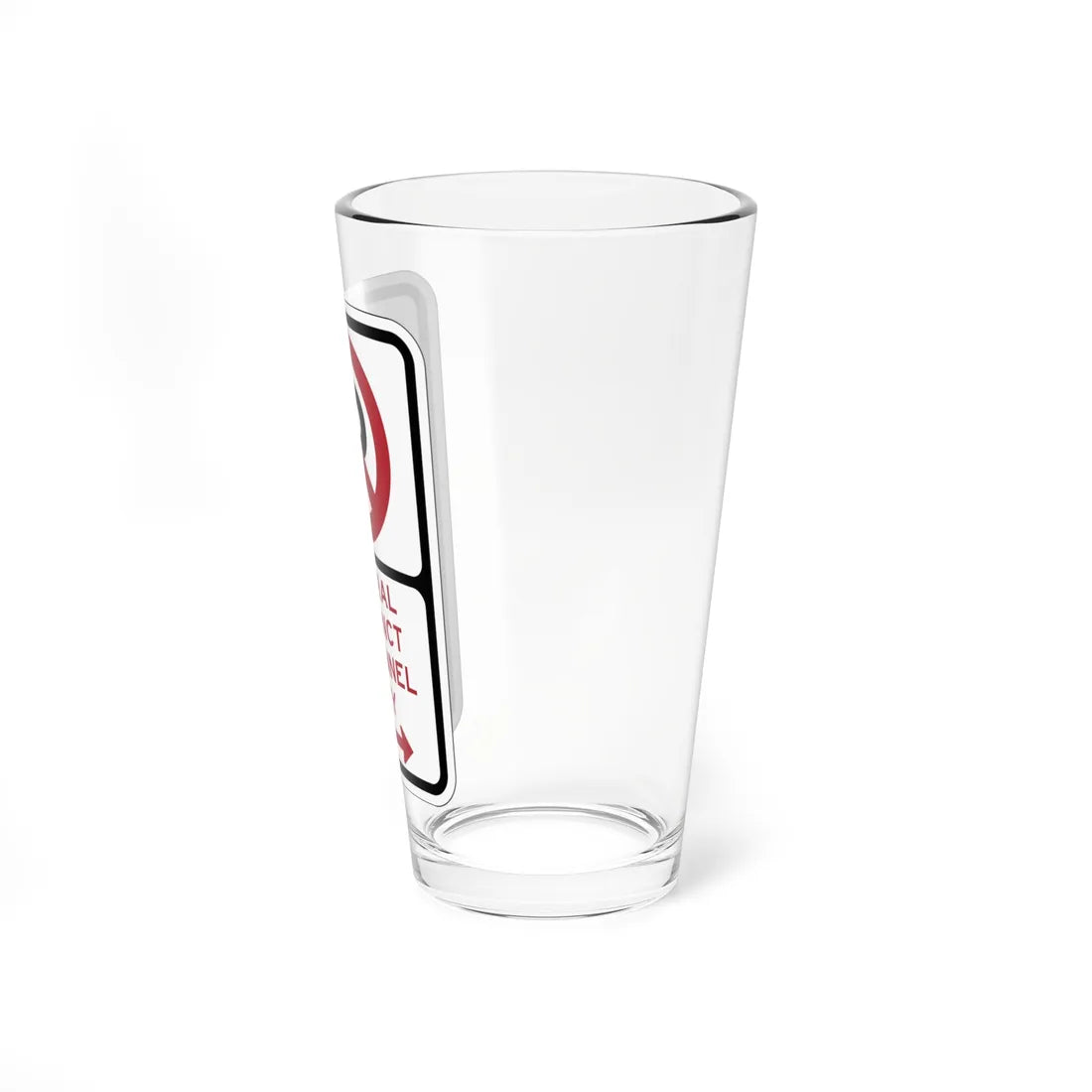 PBOT Road sign P4075D (Oregon) (Road Sign) Pint Glass 16oz - Go Mug Yourself