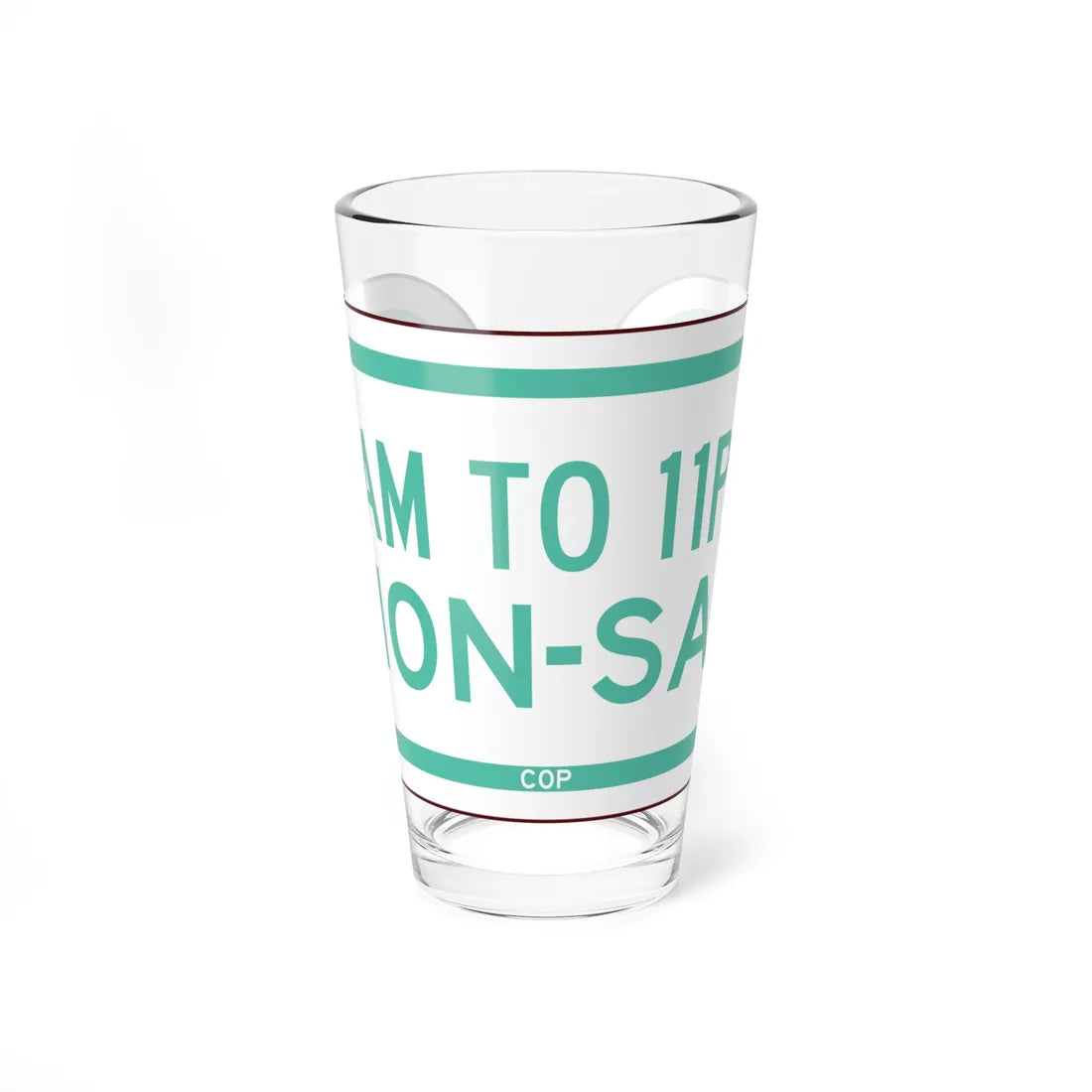 PBOT Road sign P4100 (Oregon) (Road Sign) Pint Glass 16oz 16oz - Go Mug Yourself