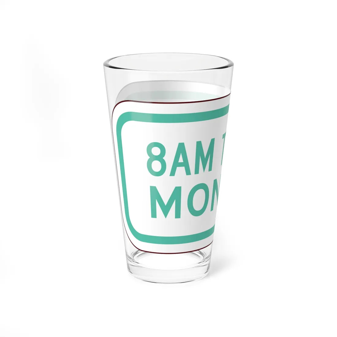 PBOT Road sign P4100 (Oregon) (Road Sign) Pint Glass 16oz - Go Mug Yourself