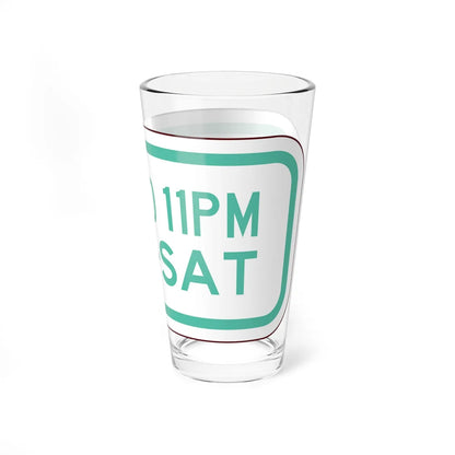 PBOT Road sign P4100 (Oregon) (Road Sign) Pint Glass 16oz - Go Mug Yourself