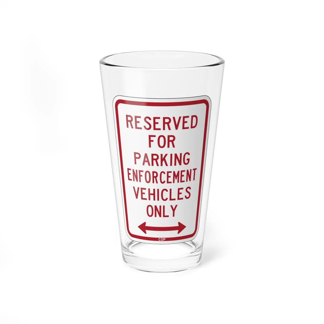 PBOT Road sign P4100D (Oregon) (Road Sign) Pint Glass 16oz 16oz - Go Mug Yourself