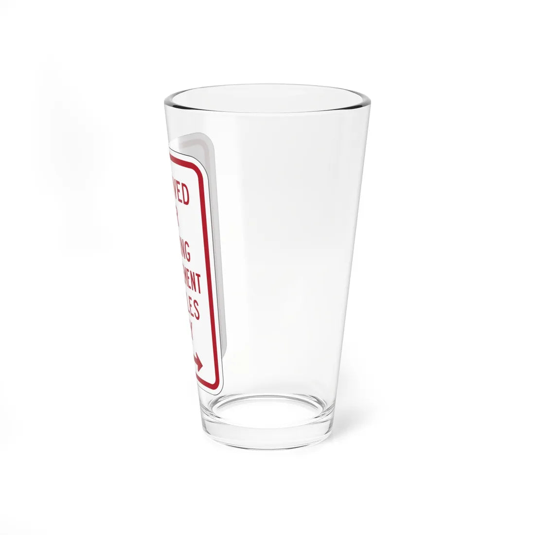 PBOT Road sign P4100D (Oregon) (Road Sign) Pint Glass 16oz - Go Mug Yourself