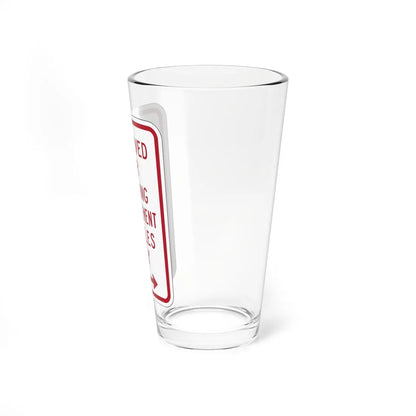 PBOT Road sign P4100D (Oregon) (Road Sign) Pint Glass 16oz - Go Mug Yourself