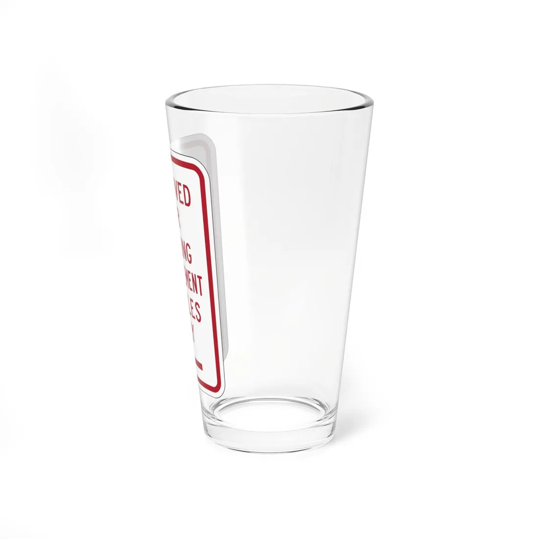 PBOT Road sign P4100L (Oregon) (Road Sign) Pint Glass 16oz - Go Mug Yourself