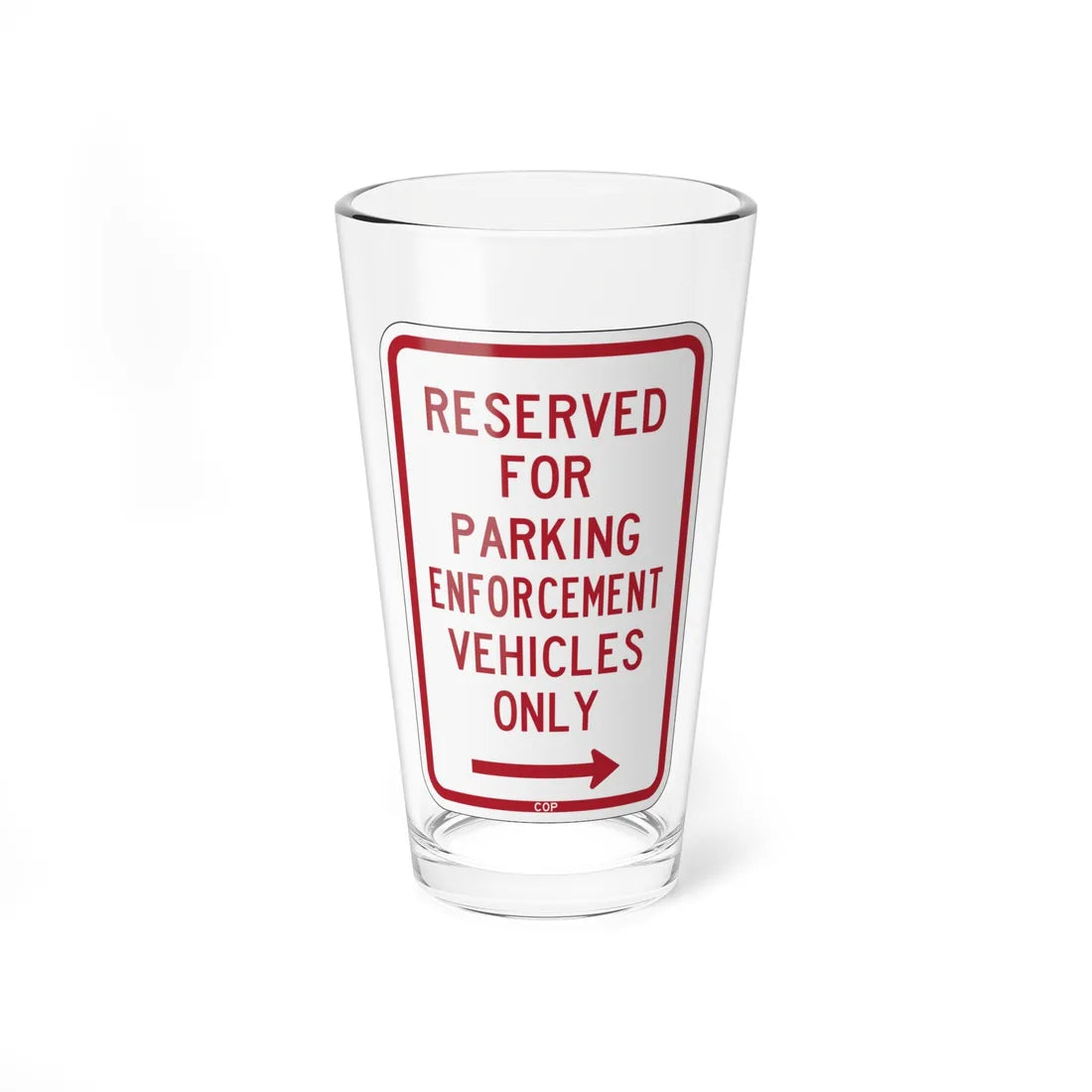 PBOT Road sign P4100R (Oregon) (Road Sign) Pint Glass 16oz 16oz - Go Mug Yourself