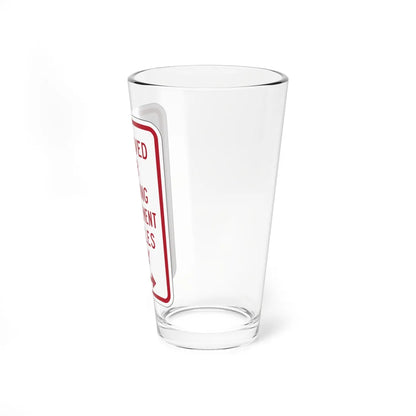 PBOT Road sign P4100R (Oregon) (Road Sign) Pint Glass 16oz - Go Mug Yourself