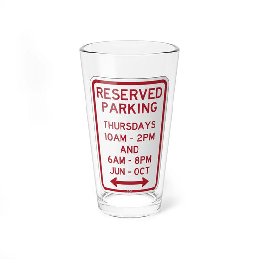 PBOT Road sign P4113D (Oregon) (Road Sign) Pint Glass 16oz 16oz - Go Mug Yourself