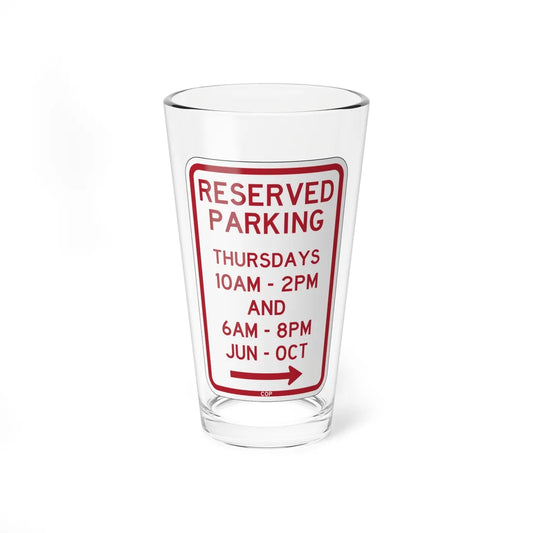 PBOT Road sign P4113R (Oregon) (Road Sign) Pint Glass 16oz 16oz - Go Mug Yourself