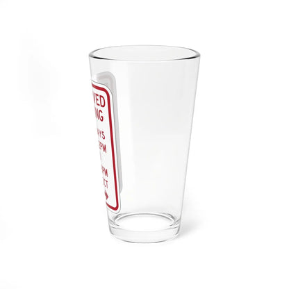 PBOT Road sign P4113R (Oregon) (Road Sign) Pint Glass 16oz - Go Mug Yourself