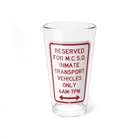 PBOT Road sign P4125D (Oregon) (Road Sign) Pint Glass 16oz 16oz - Go Mug Yourself
