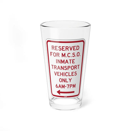 PBOT Road sign P4125L (Oregon) (Road Sign) Pint Glass 16oz 16oz - Go Mug Yourself