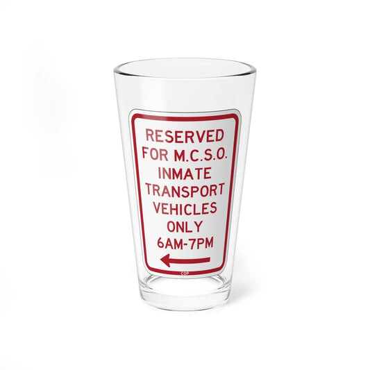 PBOT Road sign P4125L (Oregon) (Road Sign) Pint Glass 16oz 16oz - Go Mug Yourself