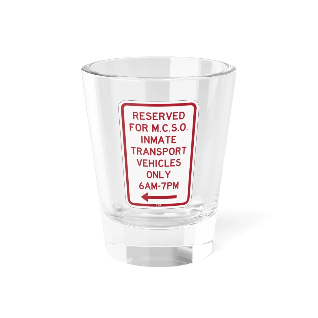 PBOT Road sign P4125L (Oregon) (Road Sign) Shot Glass 1.5oz 1.5oz - Go Mug Yourself