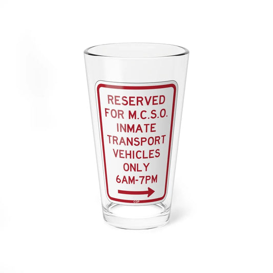 PBOT Road sign P4125R (Oregon) (Road Sign) Pint Glass 16oz 16oz - Go Mug Yourself