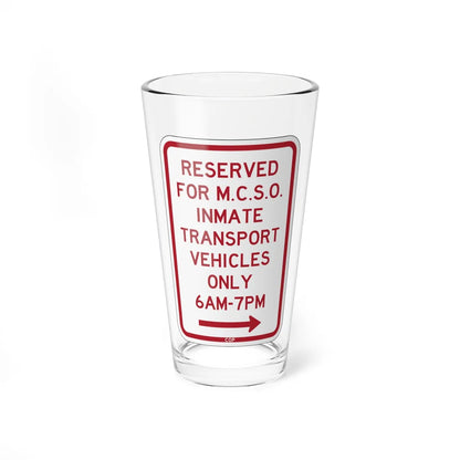 PBOT Road sign P4125R (Oregon) (Road Sign) Pint Glass 16oz - Go Mug Yourself