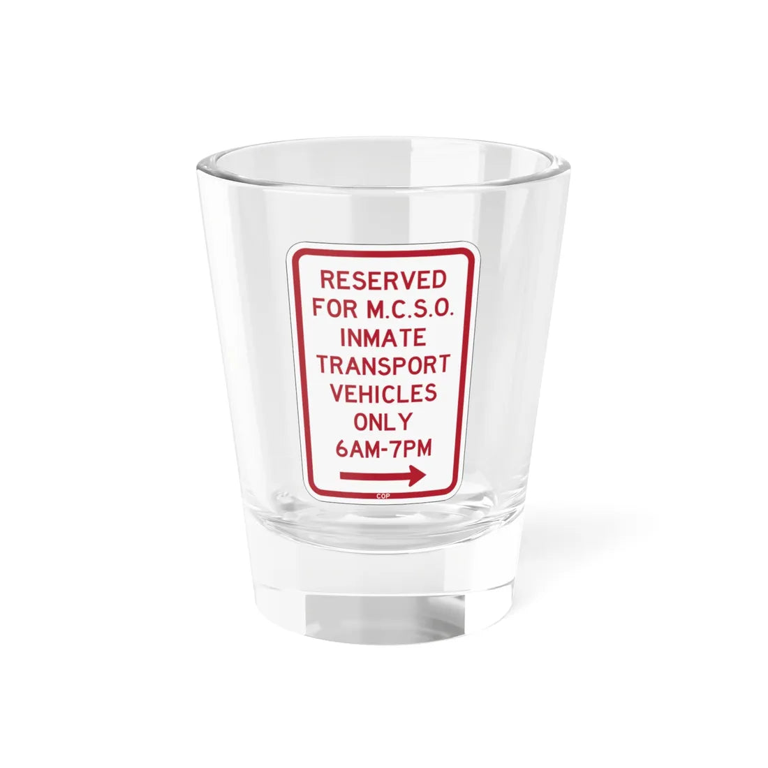 PBOT Road sign P4125R (Oregon) (Road Sign) Shot Glass 1.5oz 1.5oz - Go Mug Yourself