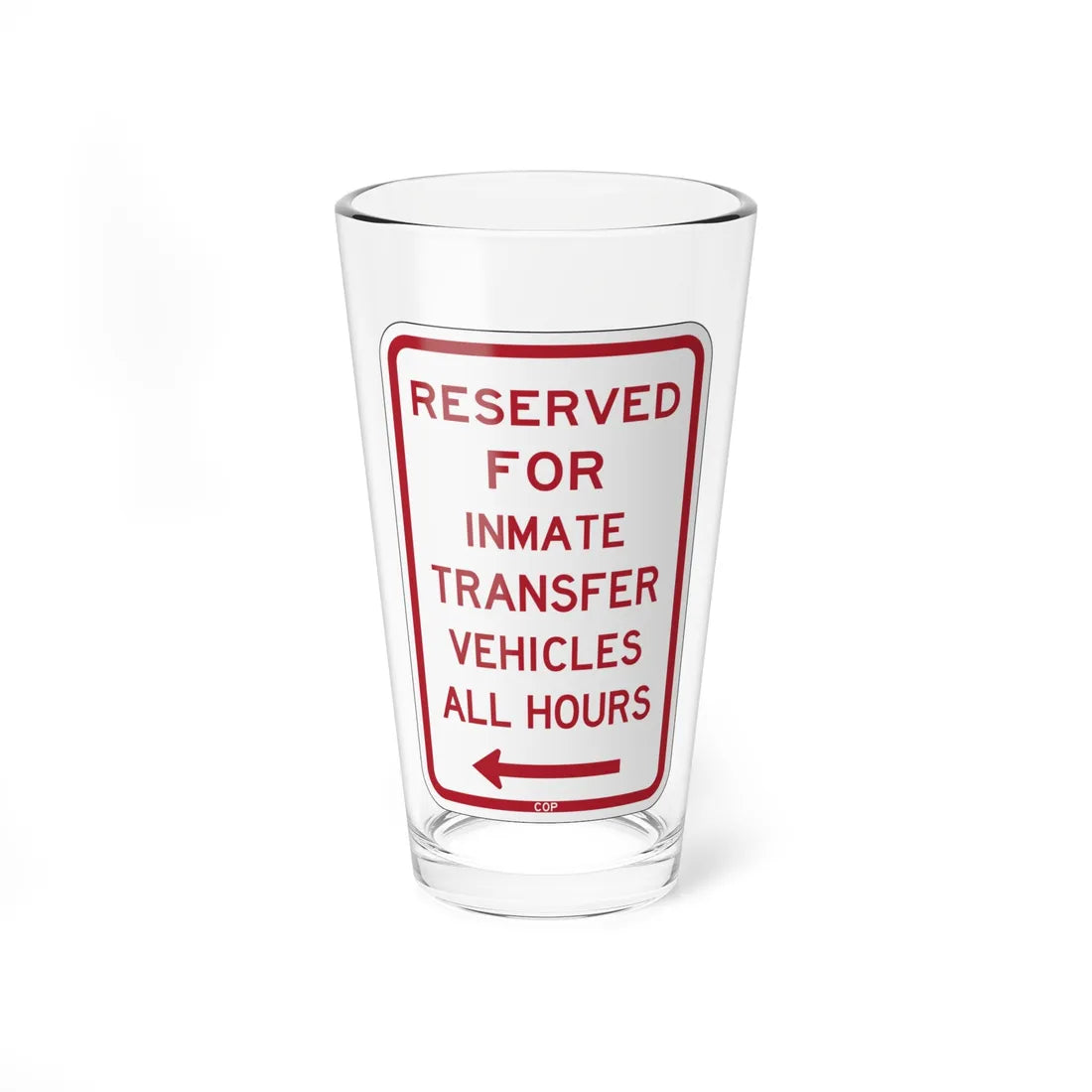 PBOT Road sign P4130L (Oregon) (Road Sign) Pint Glass 16oz 16oz - Go Mug Yourself