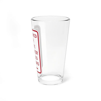 PBOT Road sign P4130L (Oregon) (Road Sign) Pint Glass 16oz - Go Mug Yourself