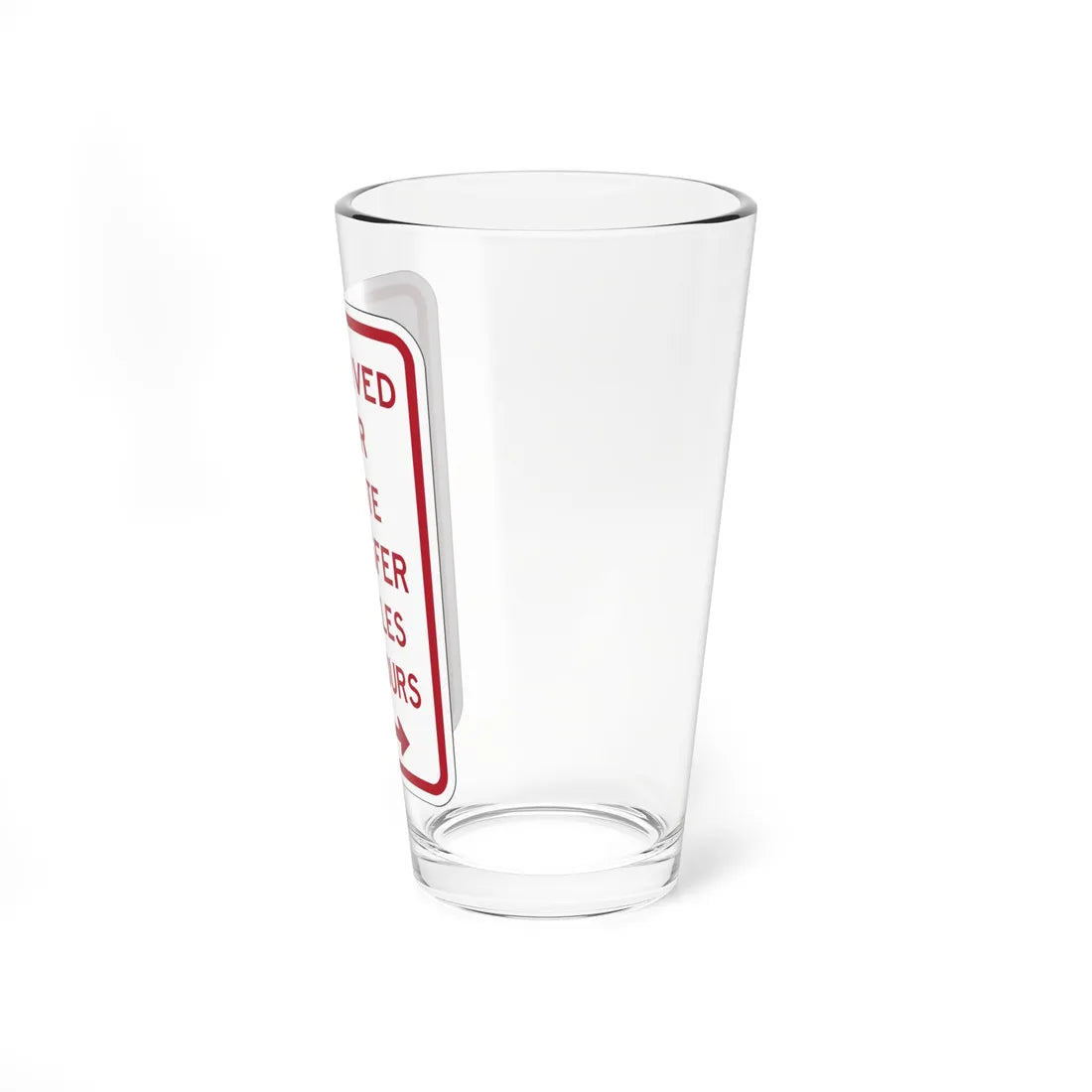PBOT Road sign P4130R (Oregon) (Road Sign) Pint Glass 16oz - Go Mug Yourself