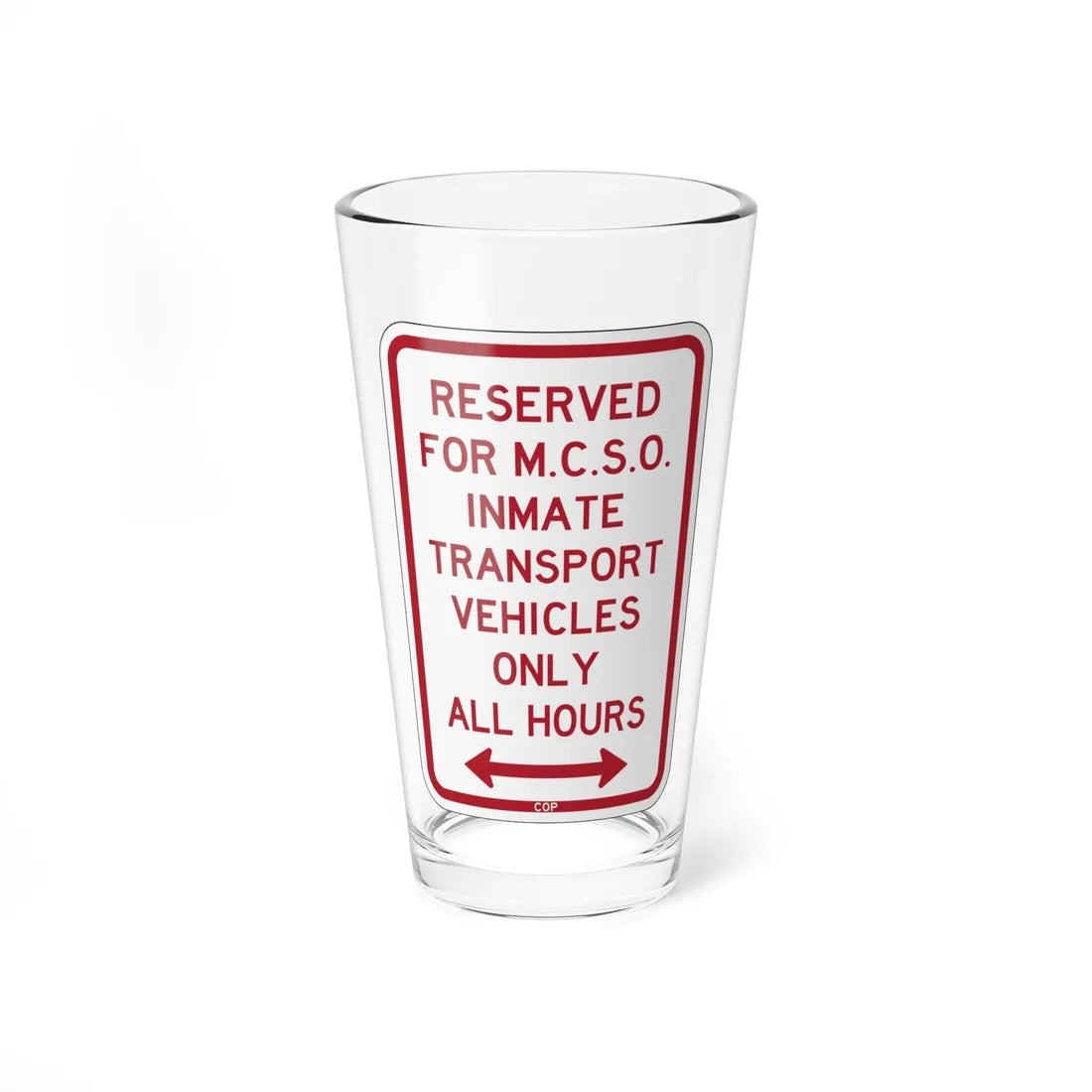 PBOT Road sign P4135D (Oregon) (Road Sign) Pint Glass 16oz 16oz - Go Mug Yourself