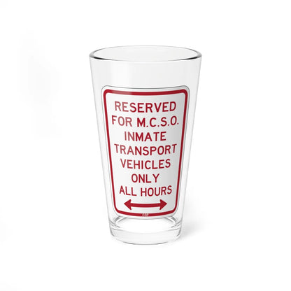 PBOT Road sign P4135D (Oregon) (Road Sign) Pint Glass 16oz 16oz - Go Mug Yourself
