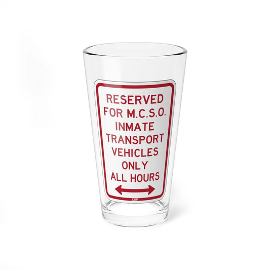 PBOT Road sign P4135D (Oregon) (Road Sign) Pint Glass 16oz 16oz - Go Mug Yourself