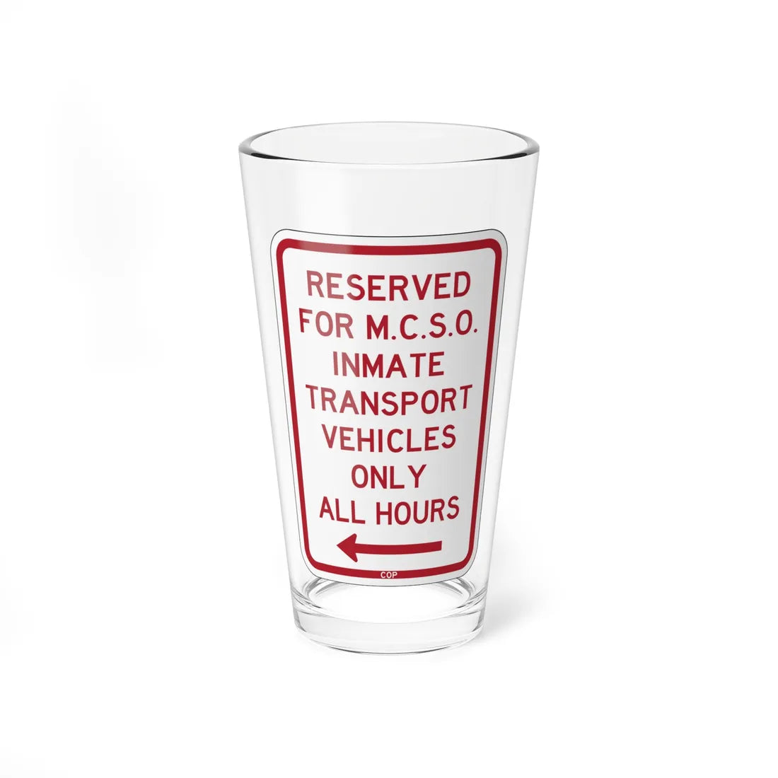 PBOT Road sign P4135L (Oregon) (Road Sign) Pint Glass 16oz 16oz - Go Mug Yourself