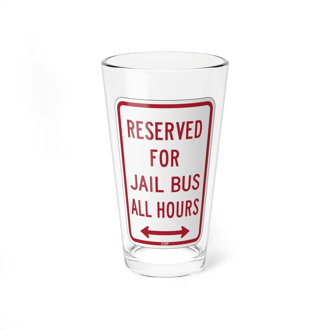 PBOT Road sign P4140D (Oregon) (Road Sign) Pint Glass 16oz 16oz - Go Mug Yourself