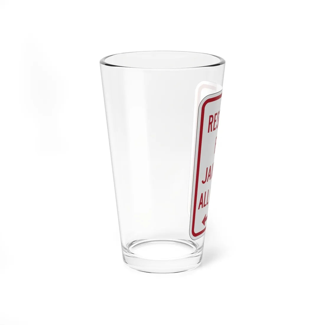 PBOT Road sign P4140D (Oregon) (Road Sign) Pint Glass 16oz - Go Mug Yourself