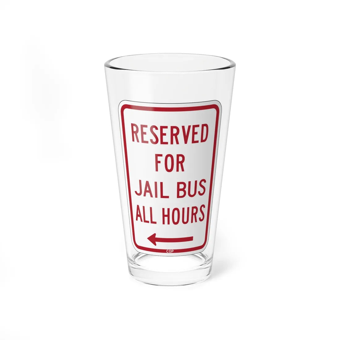 PBOT Road sign P4140L (Oregon) (Road Sign) Pint Glass 16oz - Go Mug Yourself