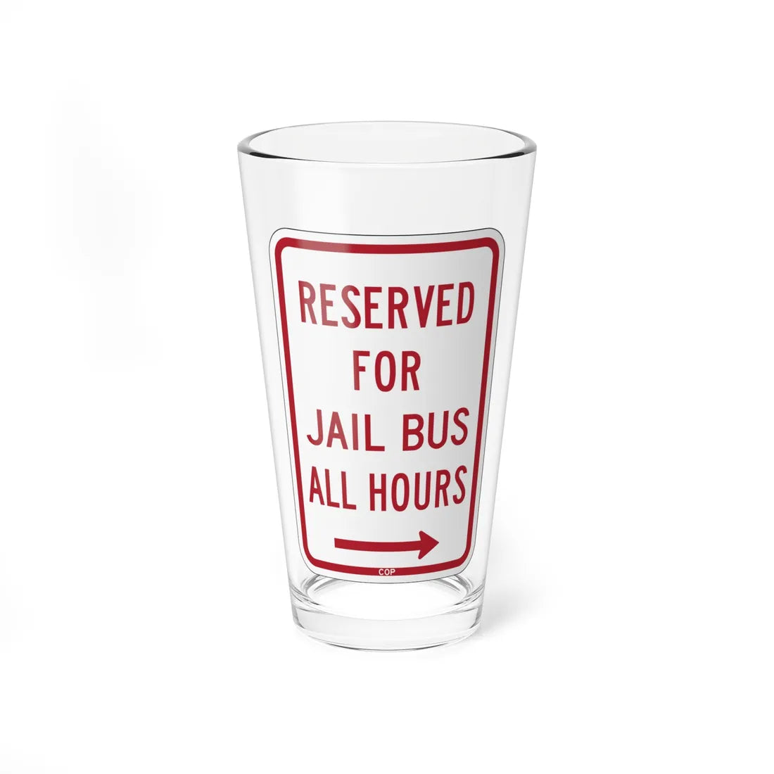 PBOT Road sign P4140R (Oregon) (Road Sign) Pint Glass 16oz 16oz - Go Mug Yourself