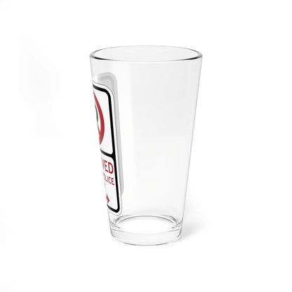 PBOT Road sign P4200R (Oregon) (Road Sign) Pint Glass 16oz - Go Mug Yourself