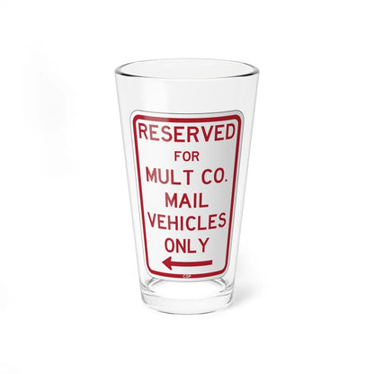 PBOT Road sign P4390 (Oregon) (Road Sign) Pint Glass 16oz 16oz - Go Mug Yourself