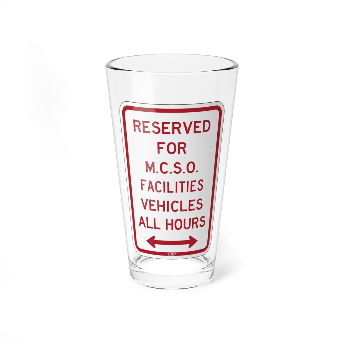 PBOT Road sign P4395D (Oregon) (Road Sign) Pint Glass 16oz 16oz - Go Mug Yourself