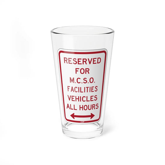 PBOT Road sign P4395D (Oregon) (Road Sign) Pint Glass 16oz 16oz - Go Mug Yourself