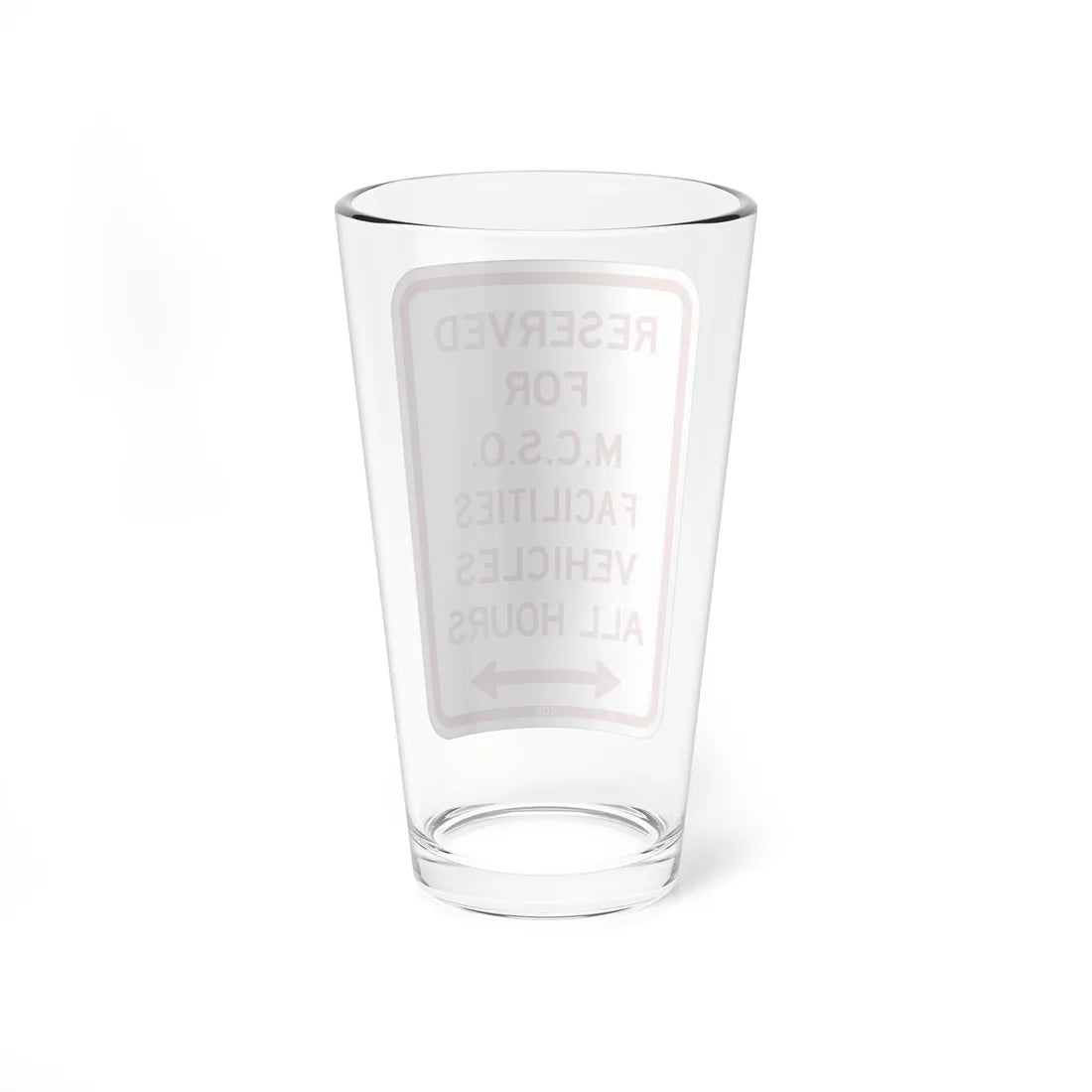 PBOT Road sign P4395D (Oregon) (Road Sign) Pint Glass 16oz - Go Mug Yourself