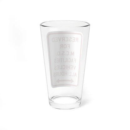 PBOT Road sign P4395D (Oregon) (Road Sign) Pint Glass 16oz - Go Mug Yourself