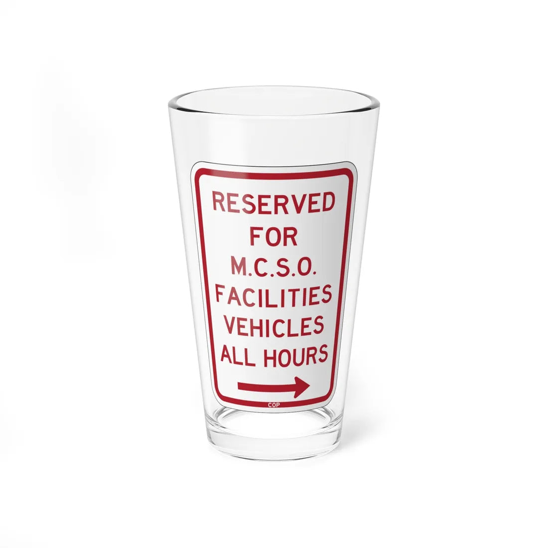 PBOT Road sign P4395R (Oregon) (Road Sign) Pint Glass 16oz 16oz - Go Mug Yourself