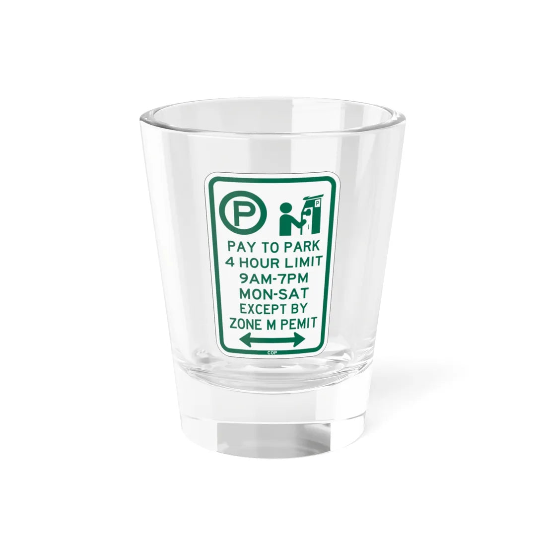 PBOT Road sign P4426D (Oregon) (Road Sign) Shot Glass 1.5oz 1.5oz - Go Mug Yourself